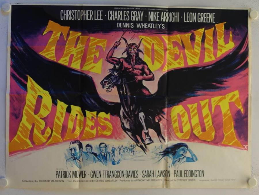 The Devil Rides Out original release british quad movie poster